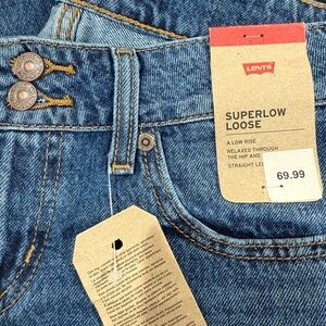 NWT Size 25 Levi's Superlow Loose Jeans